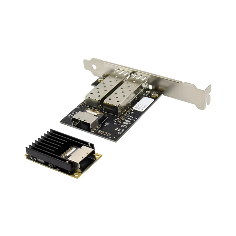 MINI Pci E до двух портов Gigabit Ethernet Сетевая карта 1000M SFP промышленная волоконно