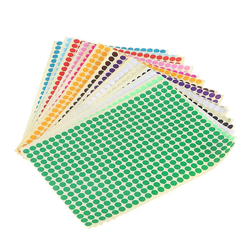 30 шт 6 мм цветные наклейки в горошек этикетки самоклеющиеся клейкая печать бумага