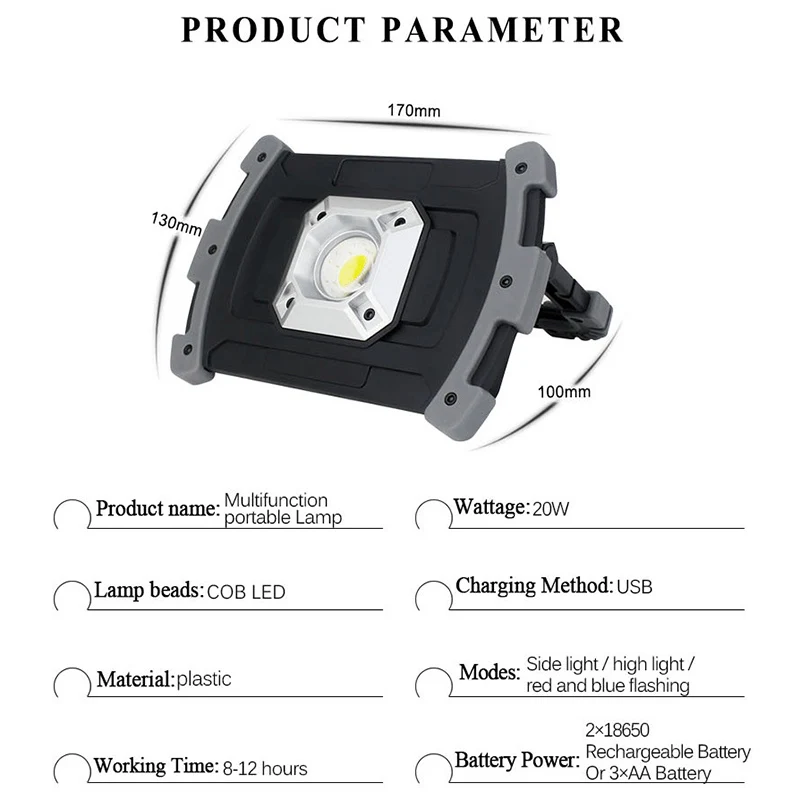 Портативный светильник для кемпинга Светодиодный точечный люстра зарядный