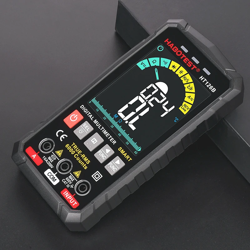 Мультиметр Профессиональный цифровой HT126 умный измеритель напряжения тестер Hz Ohm
