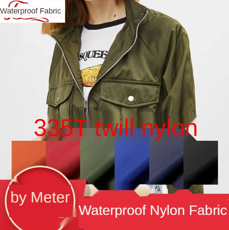 Нейлоновая водонепроницаемая ткань на метр для пальто ветровка Куртки Ткань