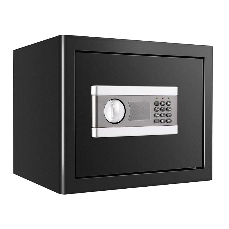 Electronic Password Safe Box Portable Lock Box Cash Deposit Jewelry Document Contract Digital Security Safe Box 1.0 Cubic Feet