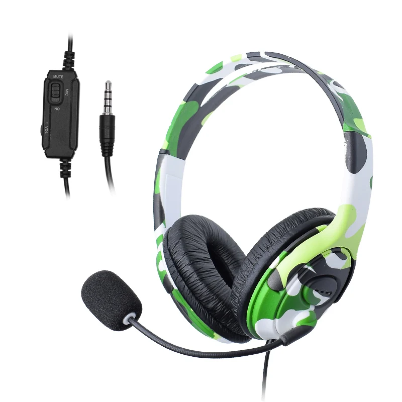 Регулируемые Игровые наушники для ПК/PS4 мягкие с памятью и шумоподавлением