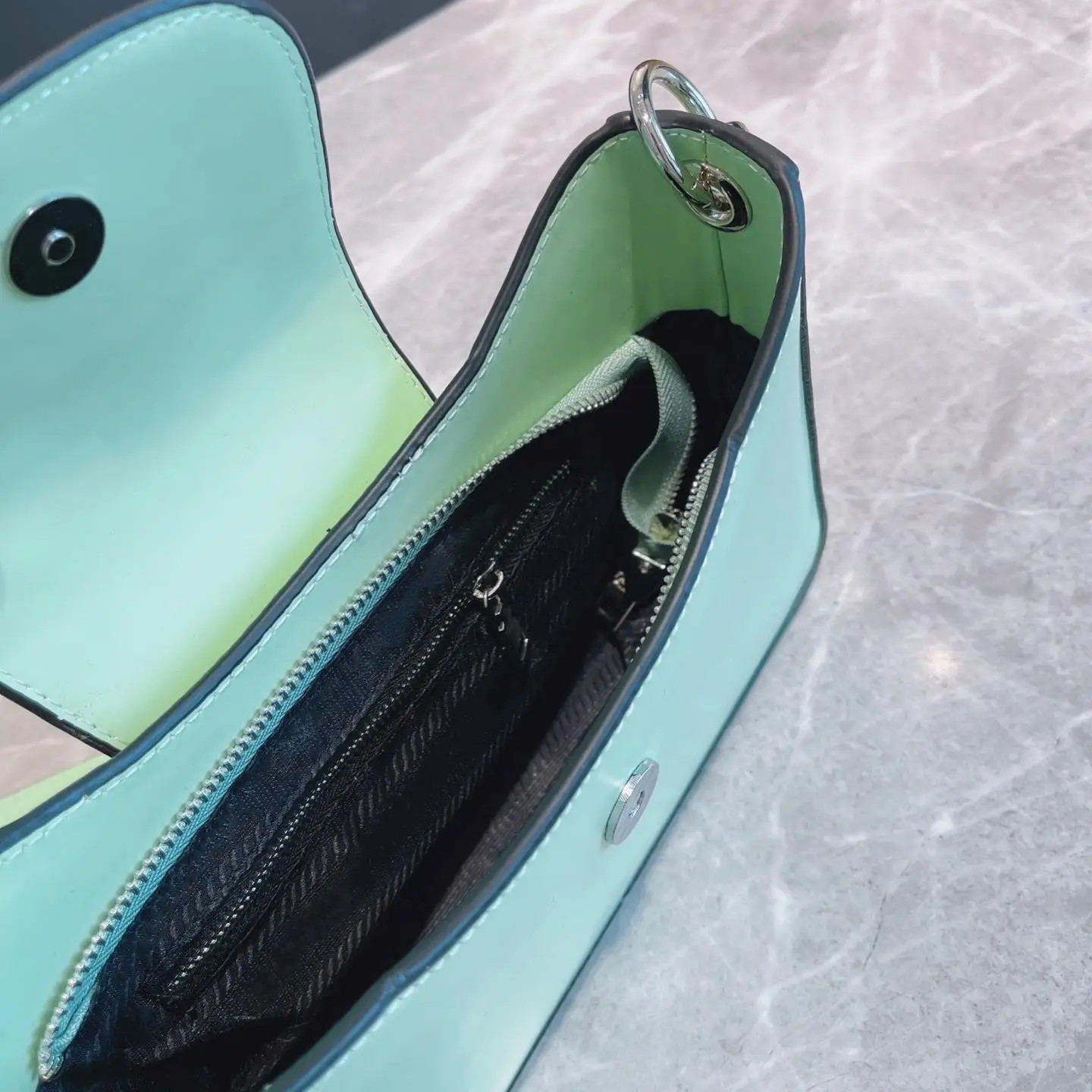 

Women's mint green leather messenger bag fashion sweet and elegant clutch travel portable shopping cartable femme