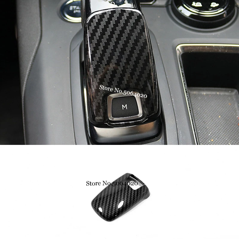 

ABS Carbon fiber For Peugeot 3008 GT 5008 2017-2020 Accessories Car gear shift lever knob handle Decoration Cover Trim Styling