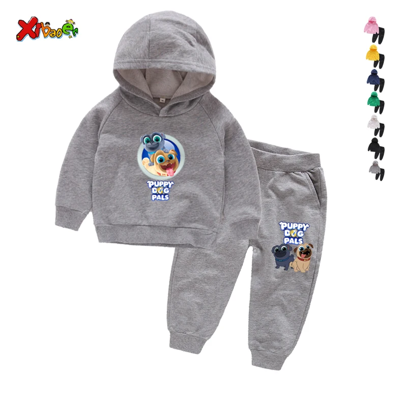 

Kids Sweatshirts set clothing Dog Cartoon Hoodie Trousers Outfit Sweatshirt Tops+ Pants Outfits 2pcs Set Toddler Kids Clothes