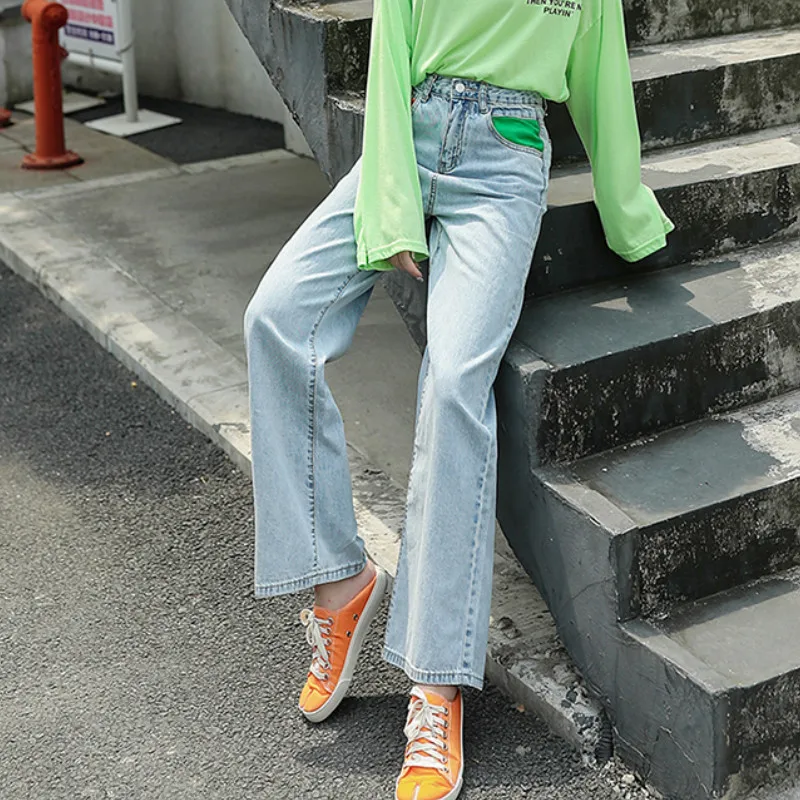 

High Waist Wide Leg Straight Loose Jeans for Women S M L XL