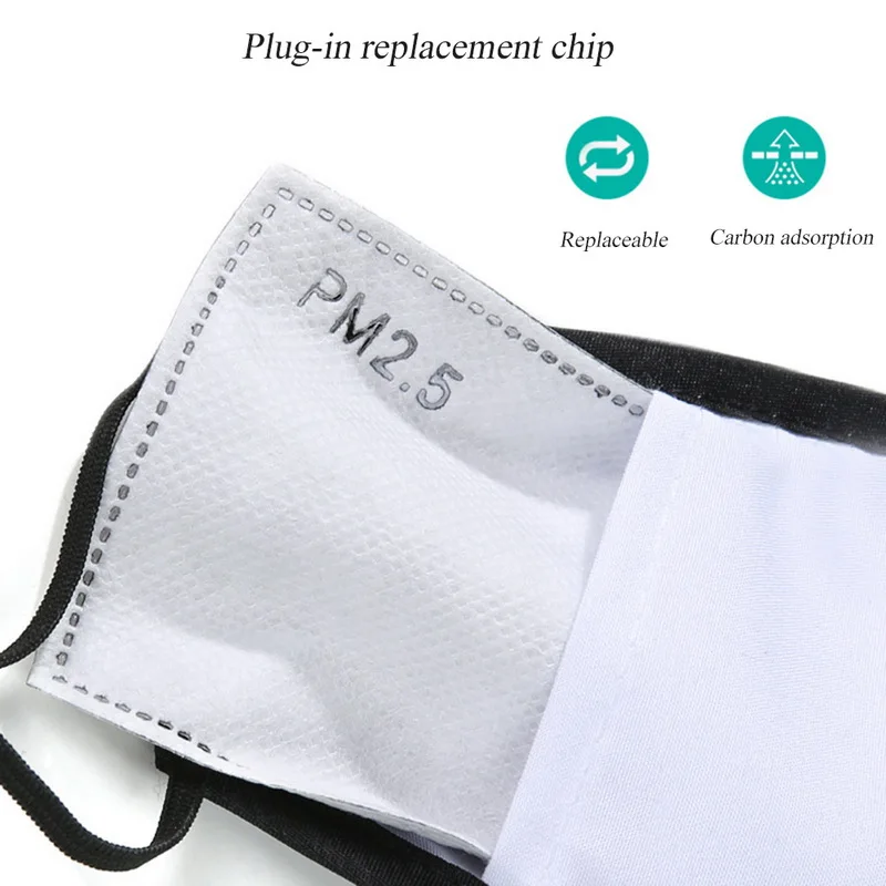 

3pcs/5pcs Mouth Face Mask PM2.5 Anti Dust Mouth Mask Respirator Mascaras With Filters Respirator Cotton Washable Mask