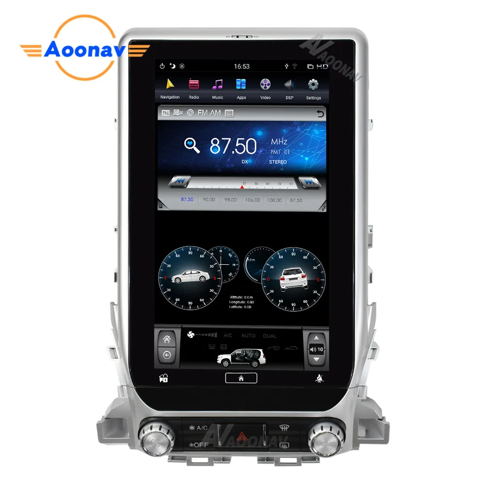 Автомобильный мультимедийный плеер 2din Android для Toyota Land Cruiser LC200 2018 GPS навигатор