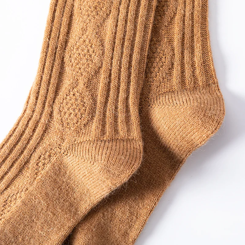 

Socks Women Autumn And Winter Diamond Knit Ladies Long Tube Over The Knee Thin Yellow Pile Socks Women Calcetines De La Mujer