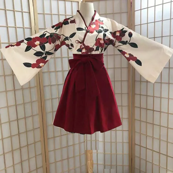 

Girls hanfu Retro Floral Woman Party Dress Fashion Outfits Improved Waist-length Skirt with Chinese Elements dress