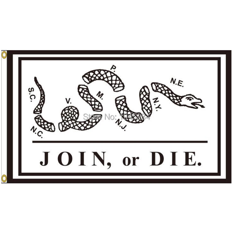 

Присоединяйтесь или умирайте, Бенджамин, Франклин, змея, искусственная кожа, Печатный полиэстер, домашний декор для вечеринки, 3x5 футов