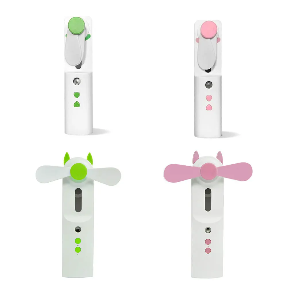 

Mini Handheld USB Charging Fan Air Humidifier Moisturizer Water Spray Mist Fan