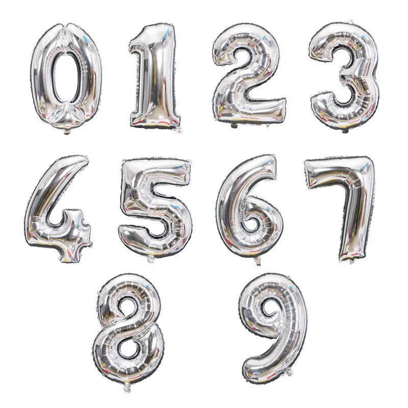 

Gold Sliver Rose Gold Number Balloon Wedding Party Decorations Foil Balloons