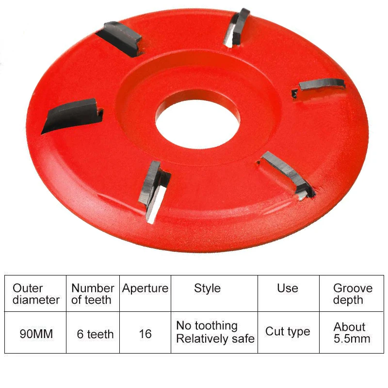 

Six Teeth Wood Carving Disc Milling Cutter For Opening Aperture Angle Grinder