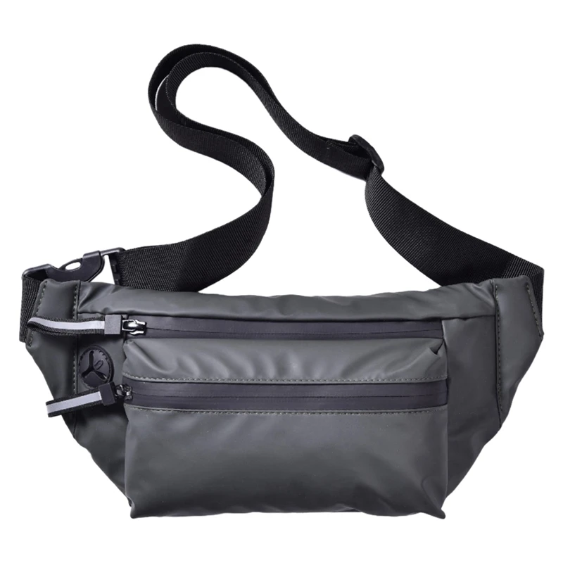 

2 Pcs Waterproof Waist Chest Bag Outdoor Sports Messenger Bag Men and Women Waist Bag Riding Bag Black & Army Green