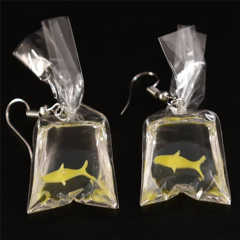 

1Pair New Design Koi Fish Jewelry Earrings Plastic Elegant Long Drop Women Female Fashion Ear Hoop Gift