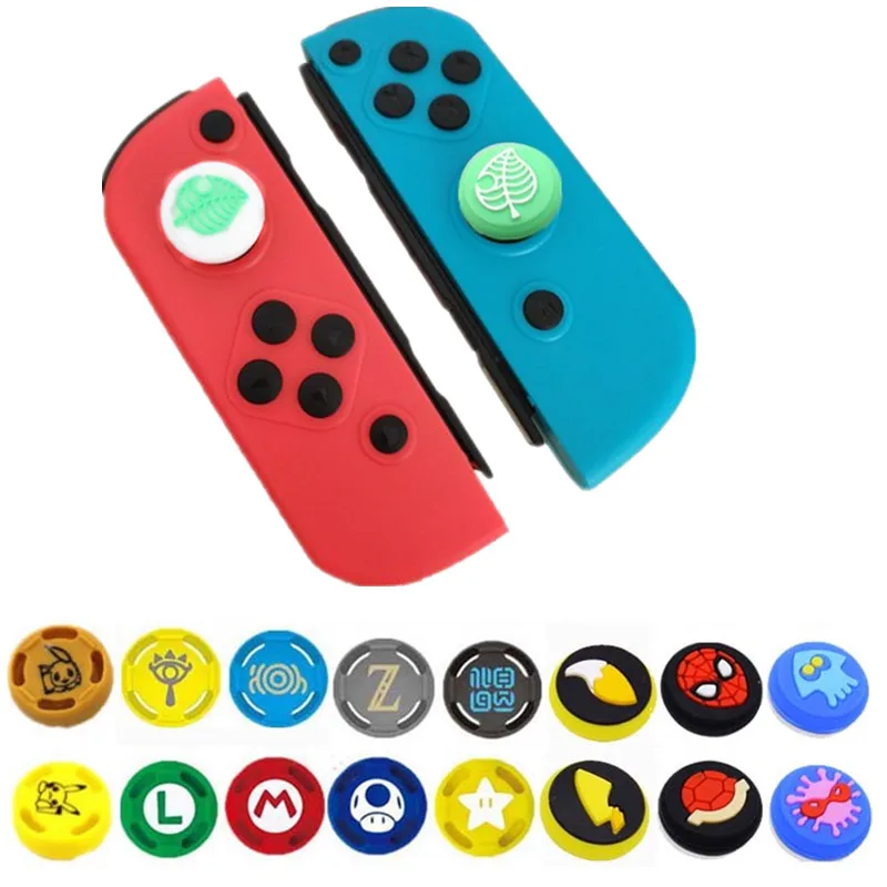 2 предмета силиконовый аналоговый стик Захваты Кепки s для Nintendo Switch NS JoyCon