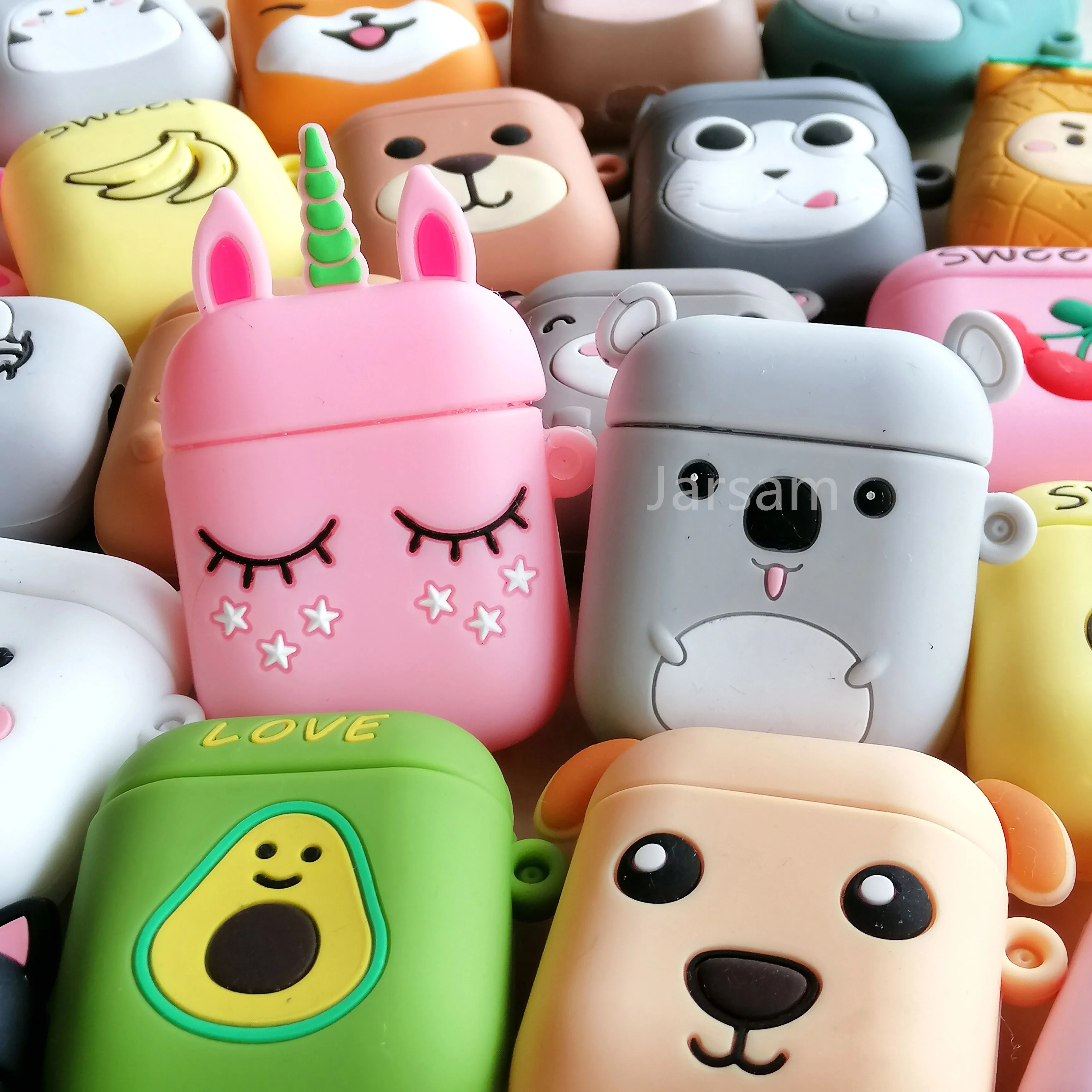 

Funda de silicona con dibujos animados para Airpod, funda 3D para auriculares de funda de airpods, Ano Nuevo