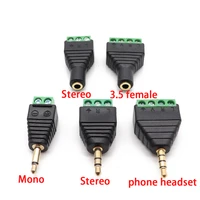 1pcs 3 5mm stereo adapter 3 5 audio mono plug to screw terminal audio mono plug audio connector screw connector