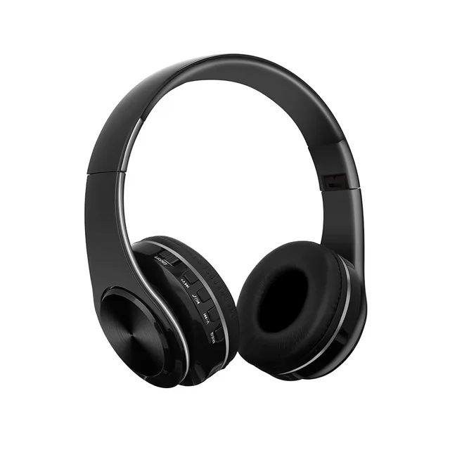 Full Black TOMKAS Bluetooth наушники проводные беспроводные наушники Bluetooth гарнитура Складные стерео игровые наушники с микрофоном Поддержка TF карты - Цвет: Full Black