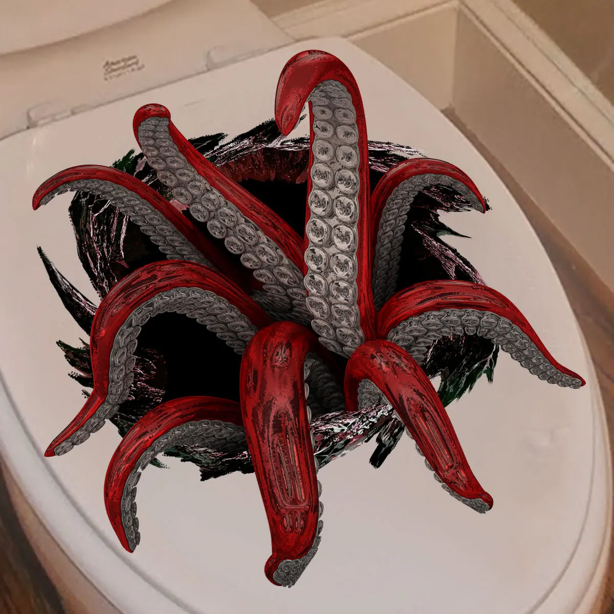 3D сломанный ужас осьминог фотодекоративные креативные водонепроницаемые