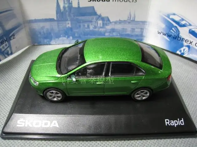 ABREX 1/43 масштаб SKODA RAPLD литой металлический автомобиль модель игрушки для коллекции, подарок, дети
