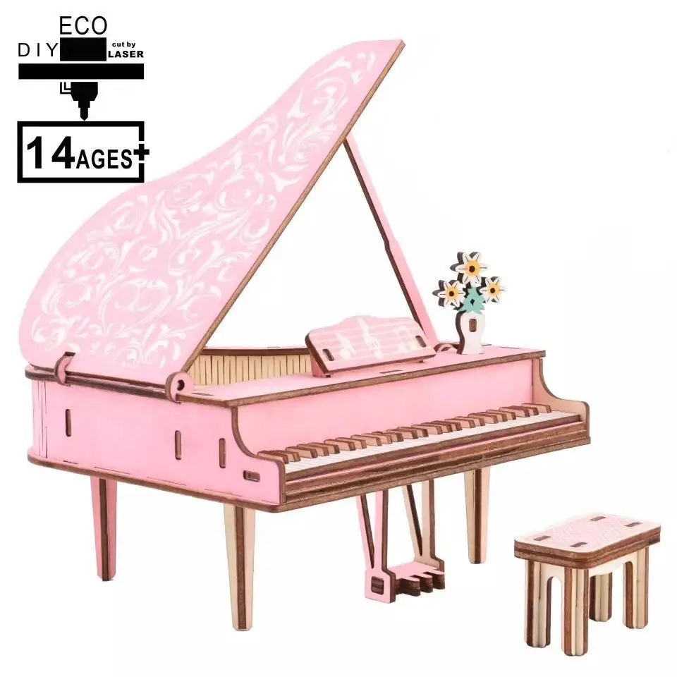 Обучающие игрушки 3D головоломка модель граммофона деревянные трехмерные дети DIY