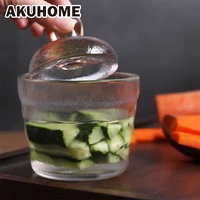frosted glass pickle jar thickening crystal clear pickling jar japanese style jar cover sets akuhome