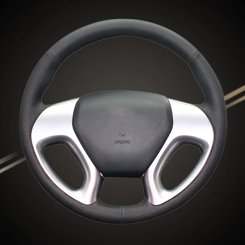 Автомобильная оплетка на рулевое колесо для Hyundai ix35 2011-2015 Tucson 2 2010 2011 2012 2013 2014 2015