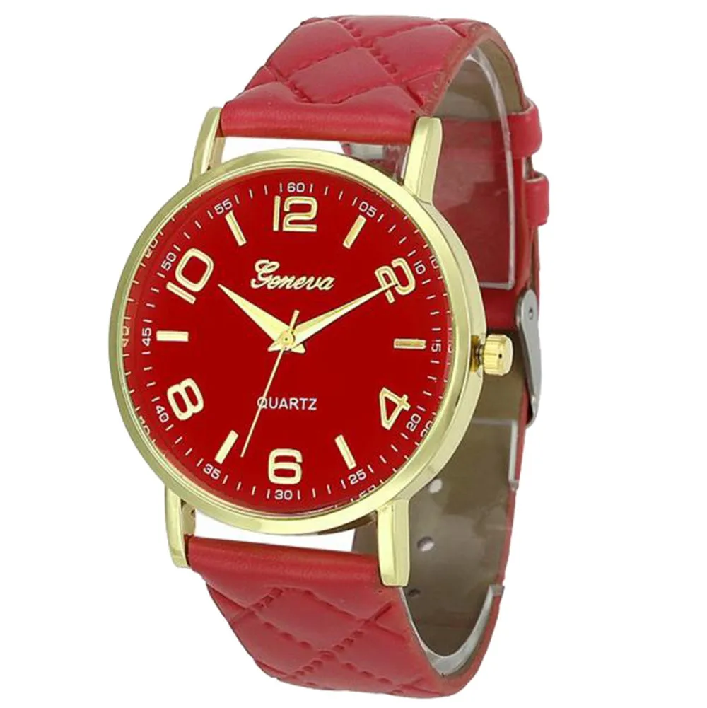 

Relojes Mujer Watch For Women Geneva Faux Leather Analog Quartz Wrist Rd Top Style Fashion