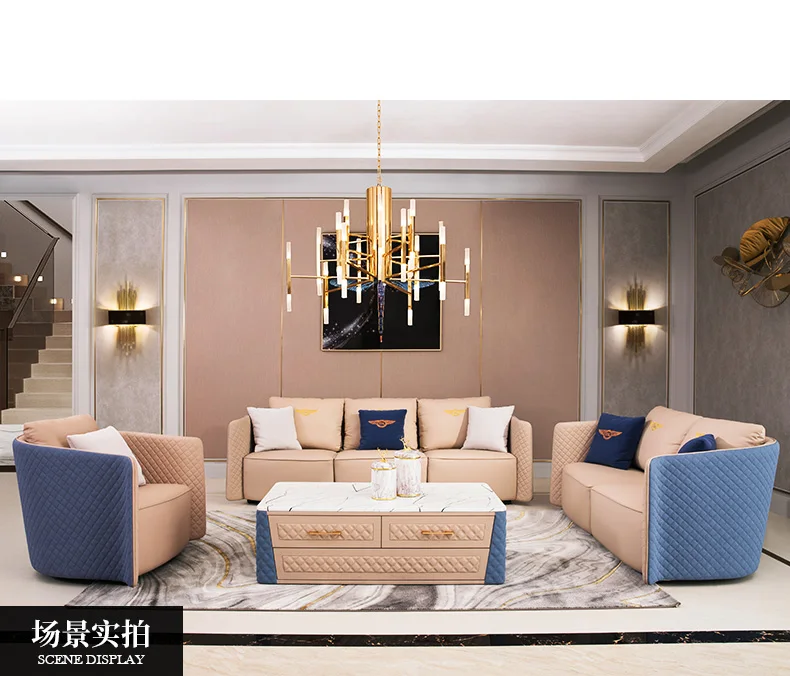 Диван для гостиной из натуральной кожи 1 + 2 3 места|Диваны гостиной| |