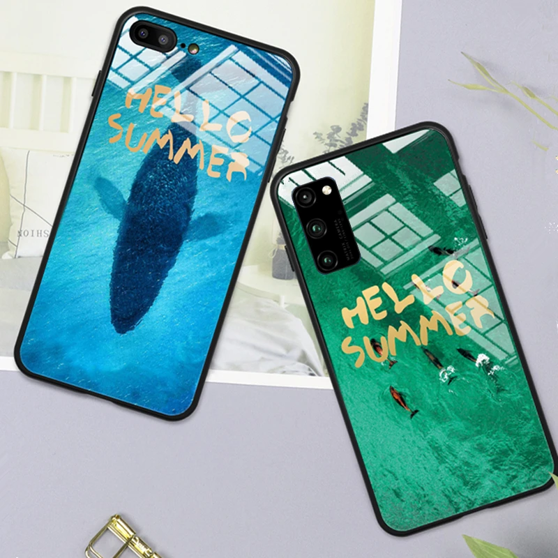 Чехол из закаленного стекла для Huawei Honor V30 Pro 20i 20 Lite жесткий защитный чехол