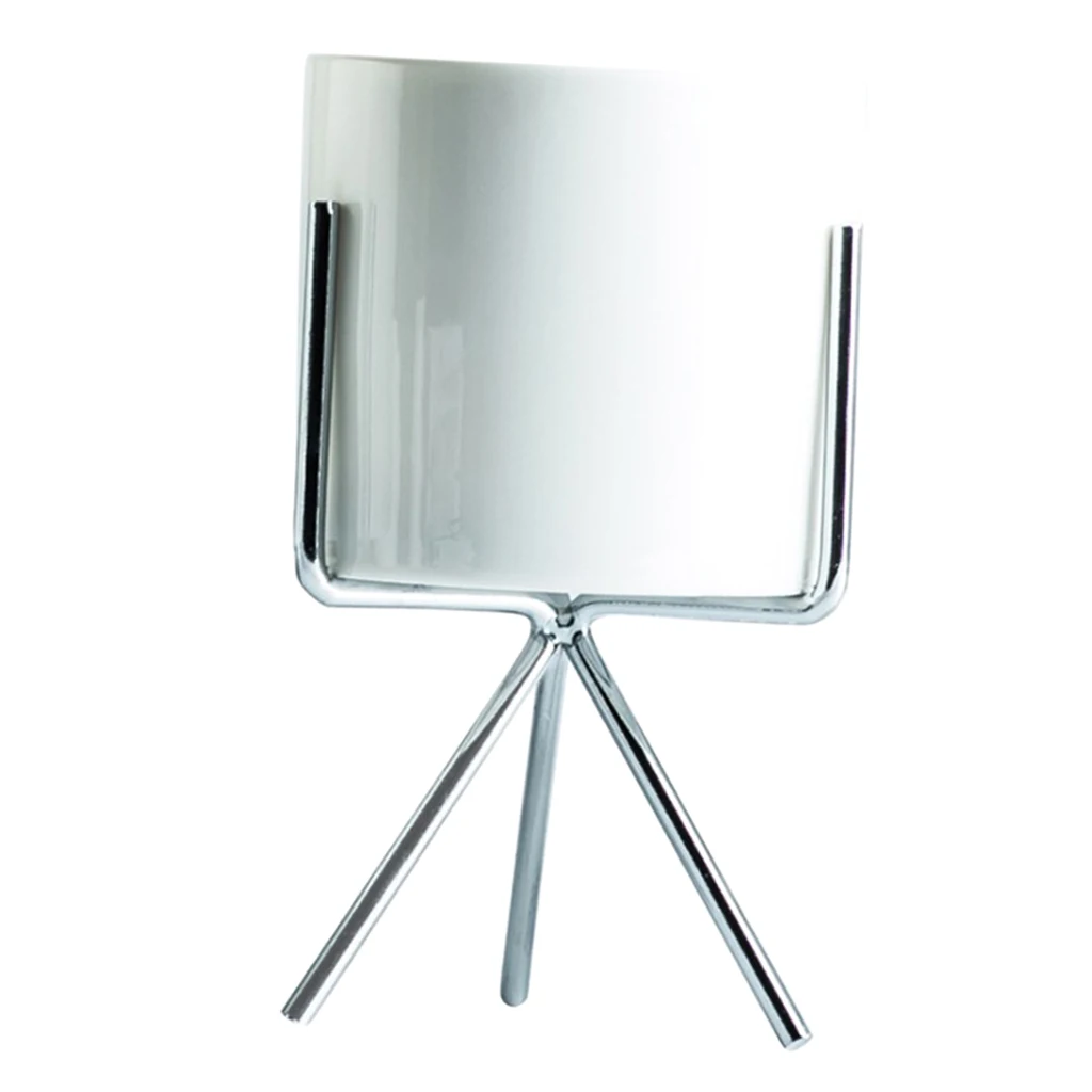 Металлическая подставка для растений в скандинавском стиле серебристая