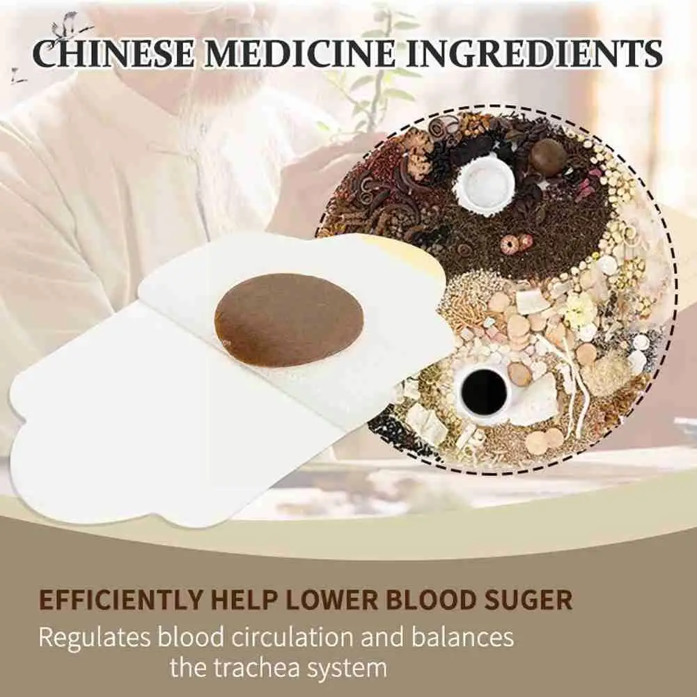 

6pcs/set Treatment Diabetic Patches Stabilizes Blood Glucose Sugar Plaster Balance Content Herbal Stickers Medical D6L4