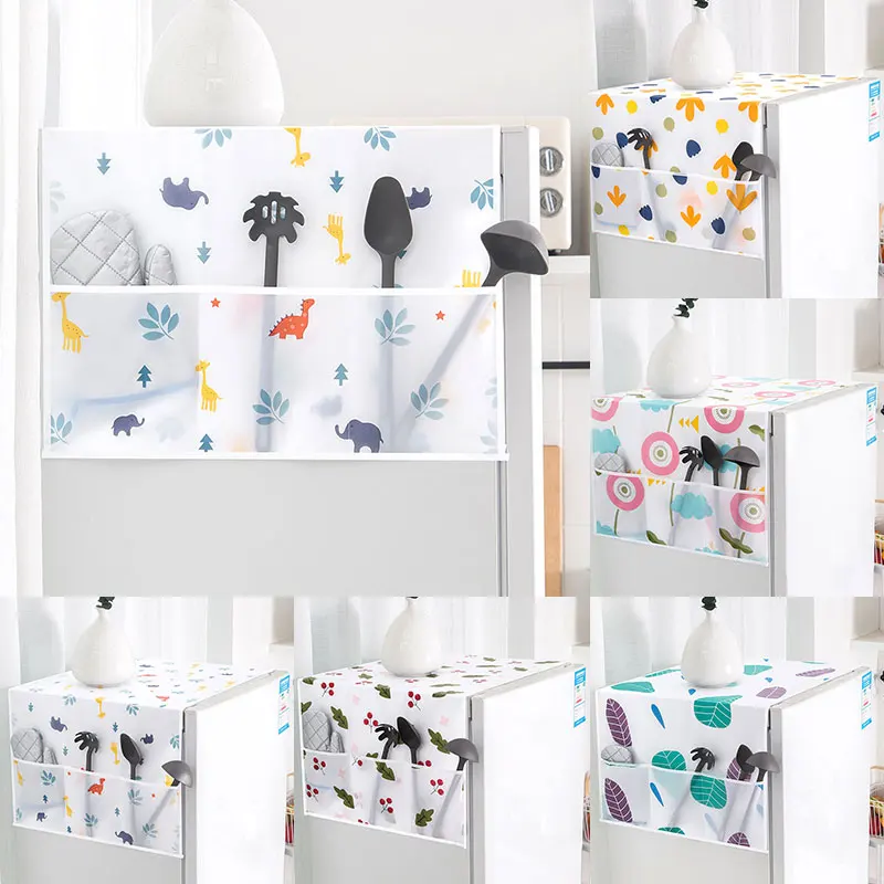 

Fashion Dust Proof Cover Refrigerator Pocket Multipurpose Dust Cloth Classic Washing Machine Cover Home Household Textile Supply