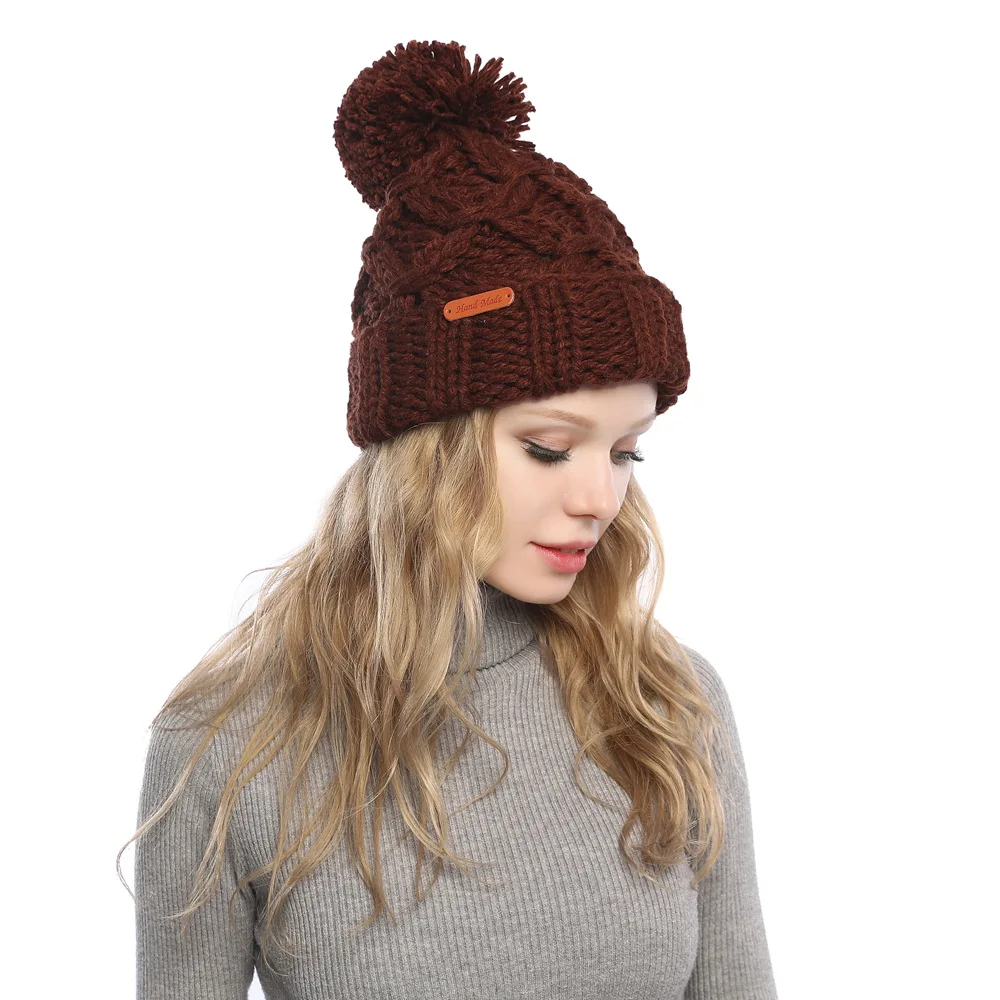Skullies Beanies зимняя женская шапка теплая вязаная теплая шапка теплая шерстяная шапка для отдыха модные утолщенные зимние шапки