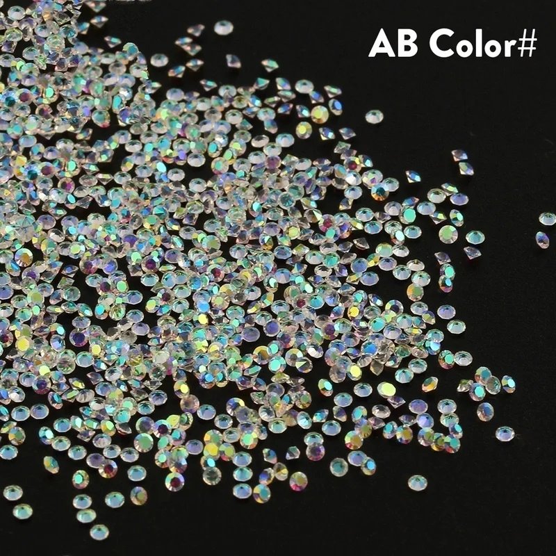 ABcolor 1440 шт./пакет мульти-Размеры Стекло ногтей Стразы для украшения для ногтей Кристаллы перегородка смешанные Размеры стразы комплект - Цвет: ABcolor