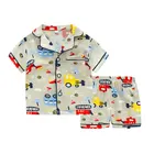 Пижама летняя хлопковая с коротким рукавом для мальчиков и девочек