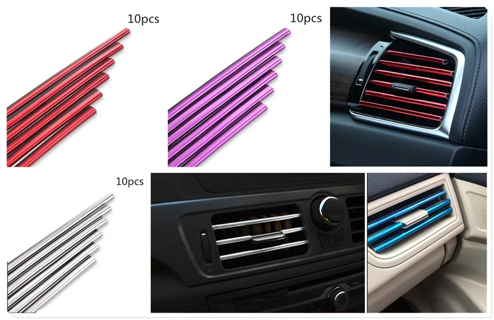 10 шт. автомобильная защитная полоса персональный кондиционер на выходе Накладка