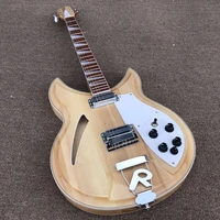 6 string electric guitar ricken 381 natural basswood body topback bindings 3 pieces neck with r tailpiece fast shipping