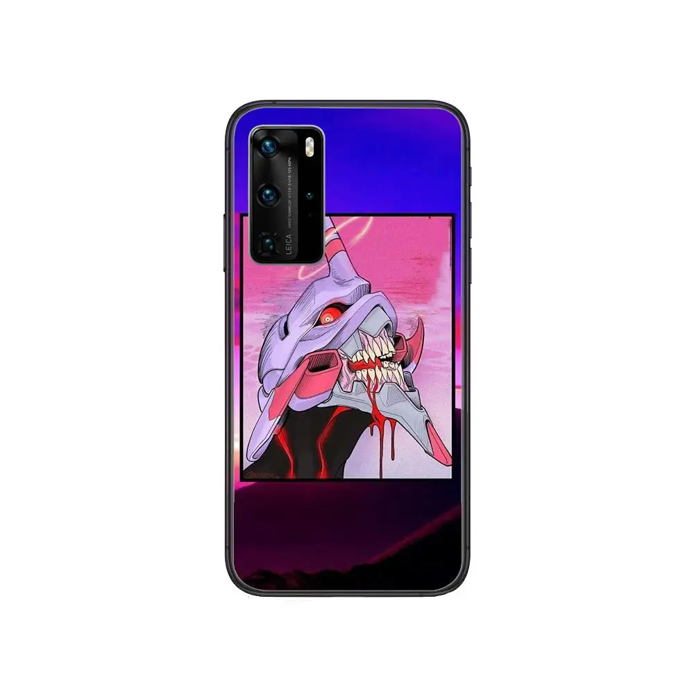 

Anime Genesis Evangelion Phone Case For Huawei P 40 30 20 10 9 8 Lite E Pro Plus Black Etui Coque Painting Hoesjes comic fas