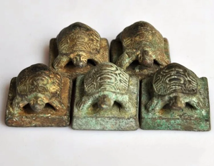 

LAOJUNLU Imitation Antique Brass Turtle Seal Small