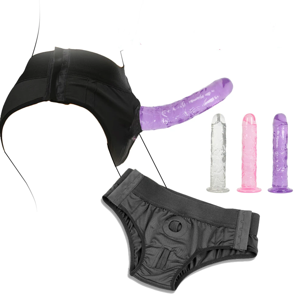 Регулируемый ремешок на ремешке фаллоимитатор трусики для женщин реальный пенис