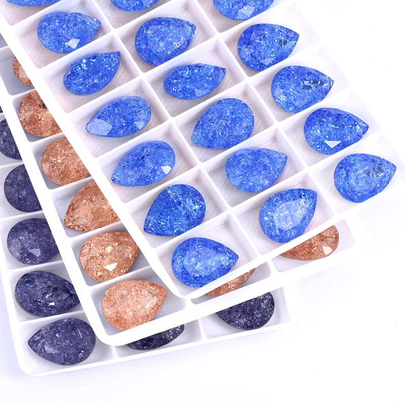 Незакрепленное стекло K9 с сапфиром стразы в форме ЛЕДЯНОГО ЦВЕТКА украшение для