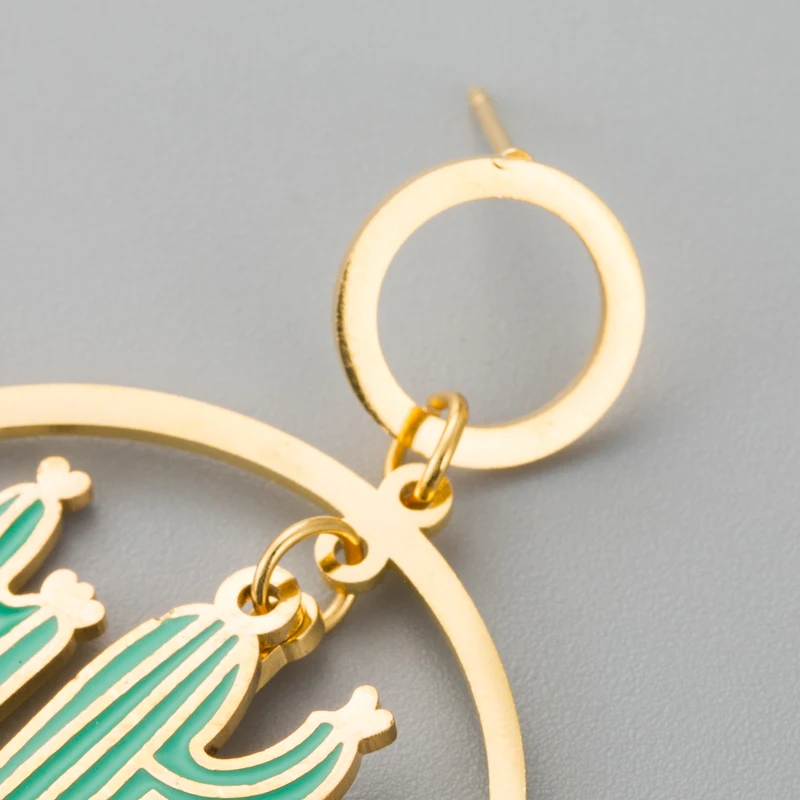 Корейские модные серьги-капельки из нержавеющей стали креативные полукруглые С