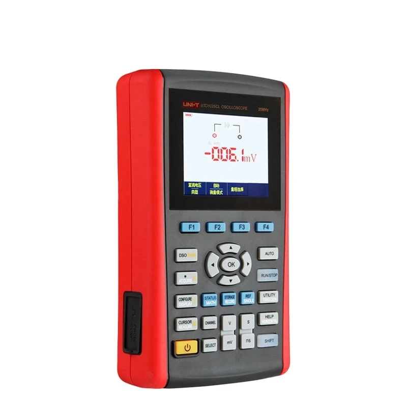UNI T UTD1025CL 3 5 дюймовый портативный осциллограф цифровой Цвет ЖК дисплей 50 МГц