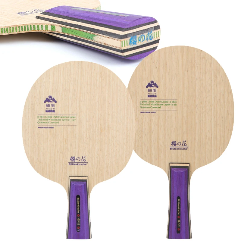 

Cherry Blossom KamikazePing Pong Racket 1 PC Table Tennis Racket Bottom Plate Ping-pong Bottom Plate Shockproof Blade Paddle