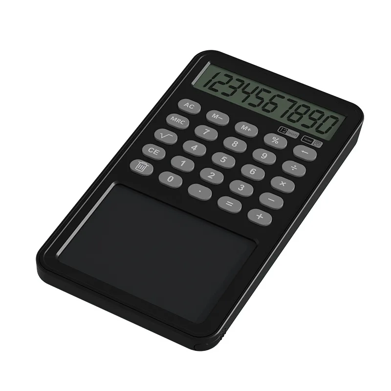 

New Calculator Writing Pad Portable Writing Pad 12 Bit Display Calculator Office Learning Calculator