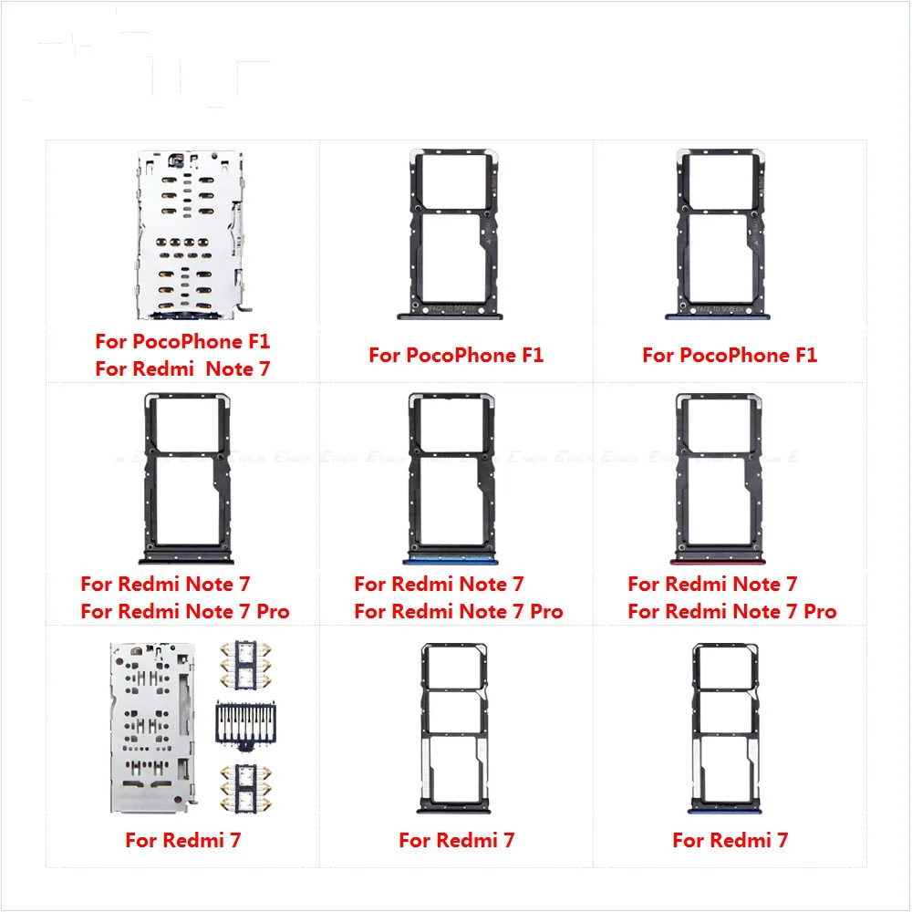 Держатель для карт Micro SD XiaoMi Redmi 7 Note Pro PocoPhone F1 контейнер лоток Sim разъем ридер